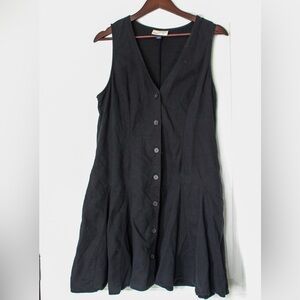 Universal Thread Black Sleeveless Button Down Dress